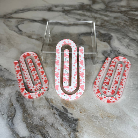 Jumbo Paperclip - Bow, Cherry, Hearts