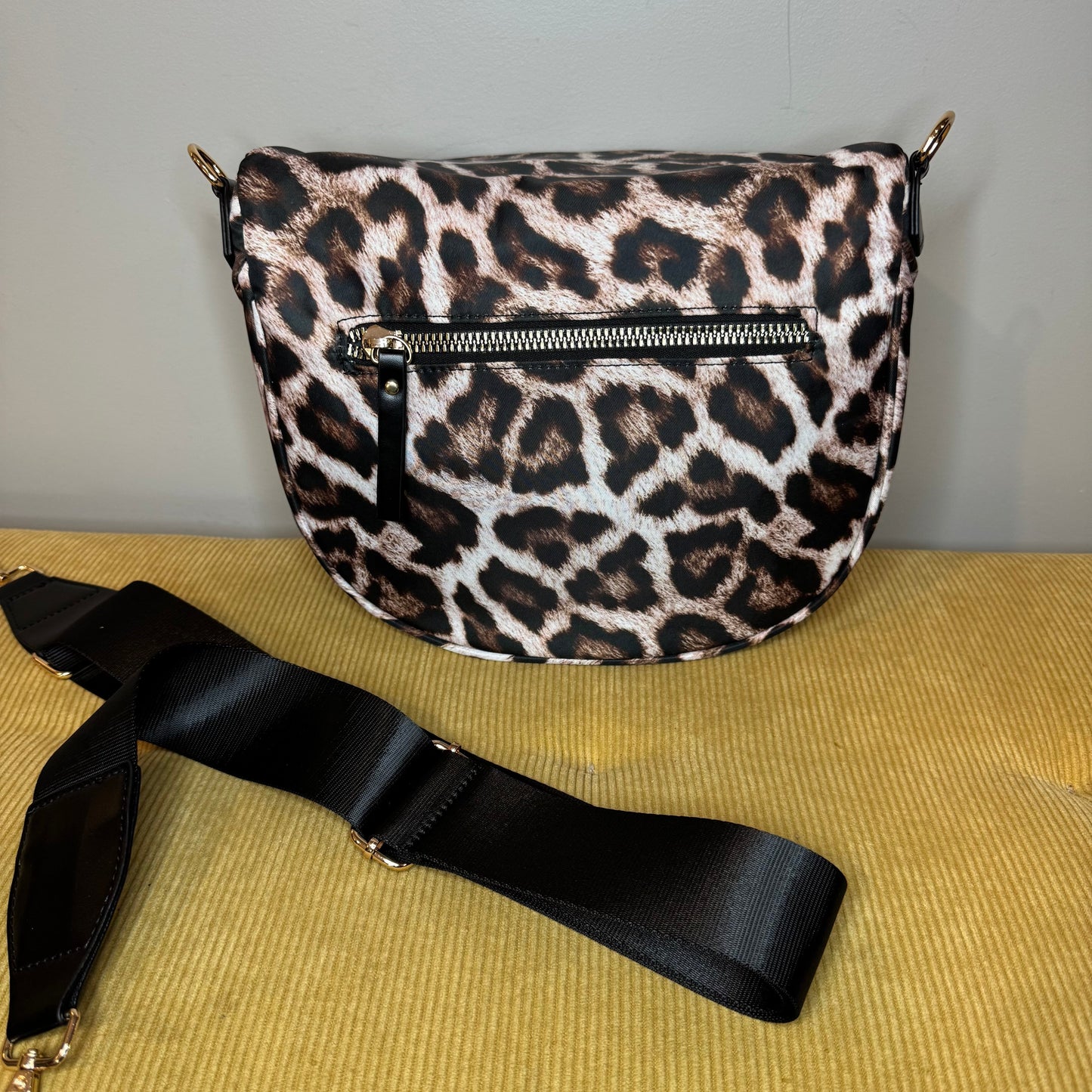 The Roni Nylon Crossbody - Larger Animal Print