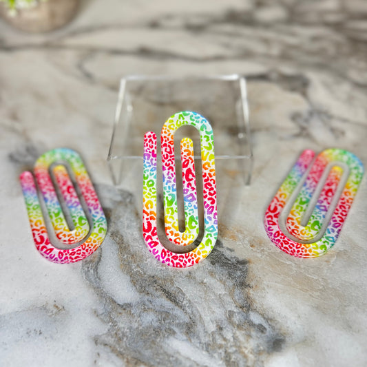 Jumbo Paperclip - Colorful Animal Print