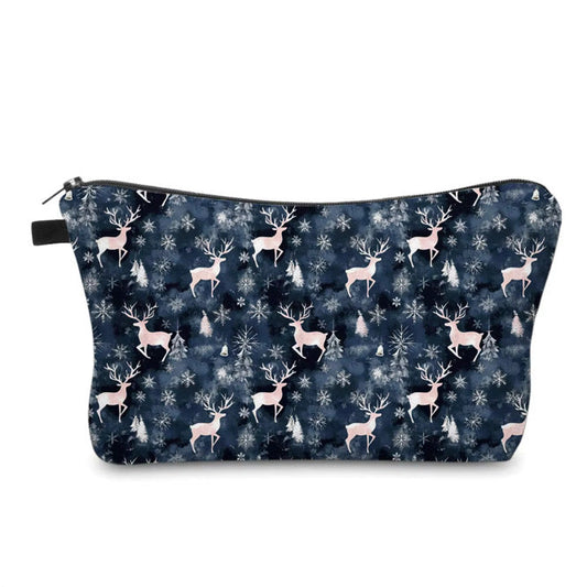 Pouch - Christmas Holiday - Navy Deer