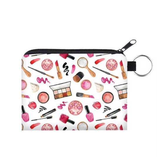 Mini Pouch - Makeup Lipstick Eye Shadow on White