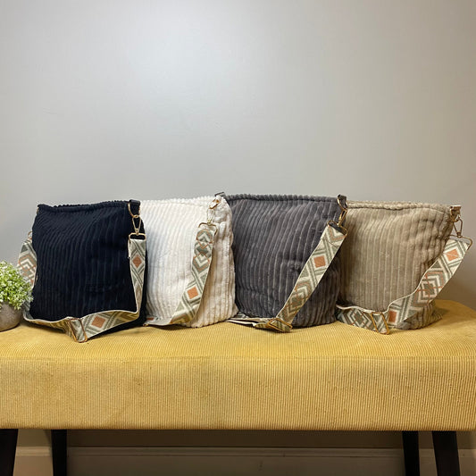 Willow - Corduroy Shopper Purse - PREORDER