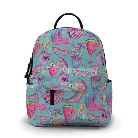 Mini Backpack - Halloween Fall - Skeleton Summer