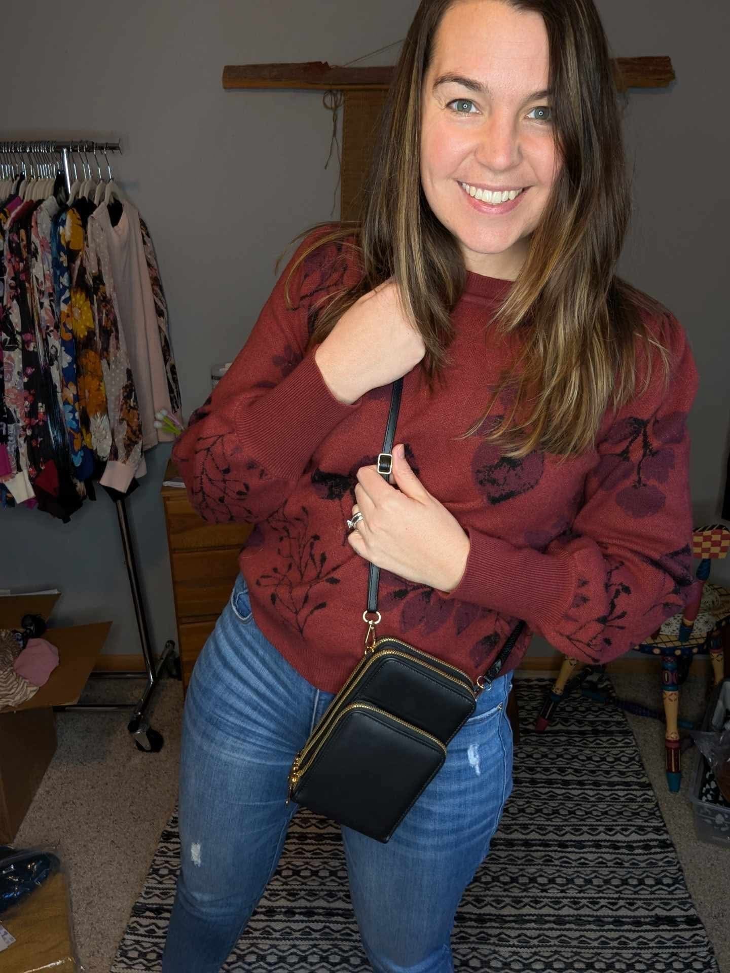 Ivy Crossbody Wallet + Purse - Red