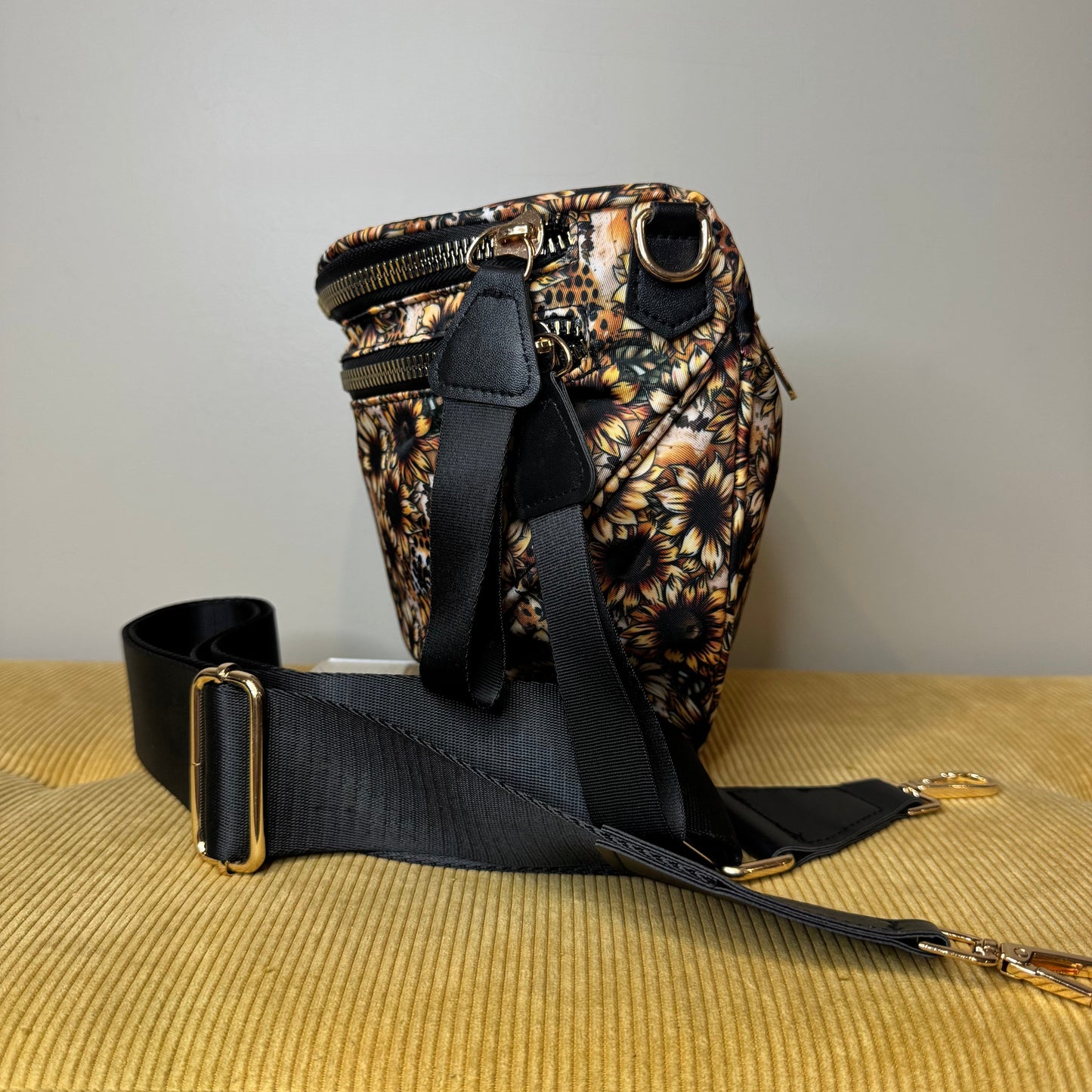 The Roni Nylon Crossbody - Sunflower Dot