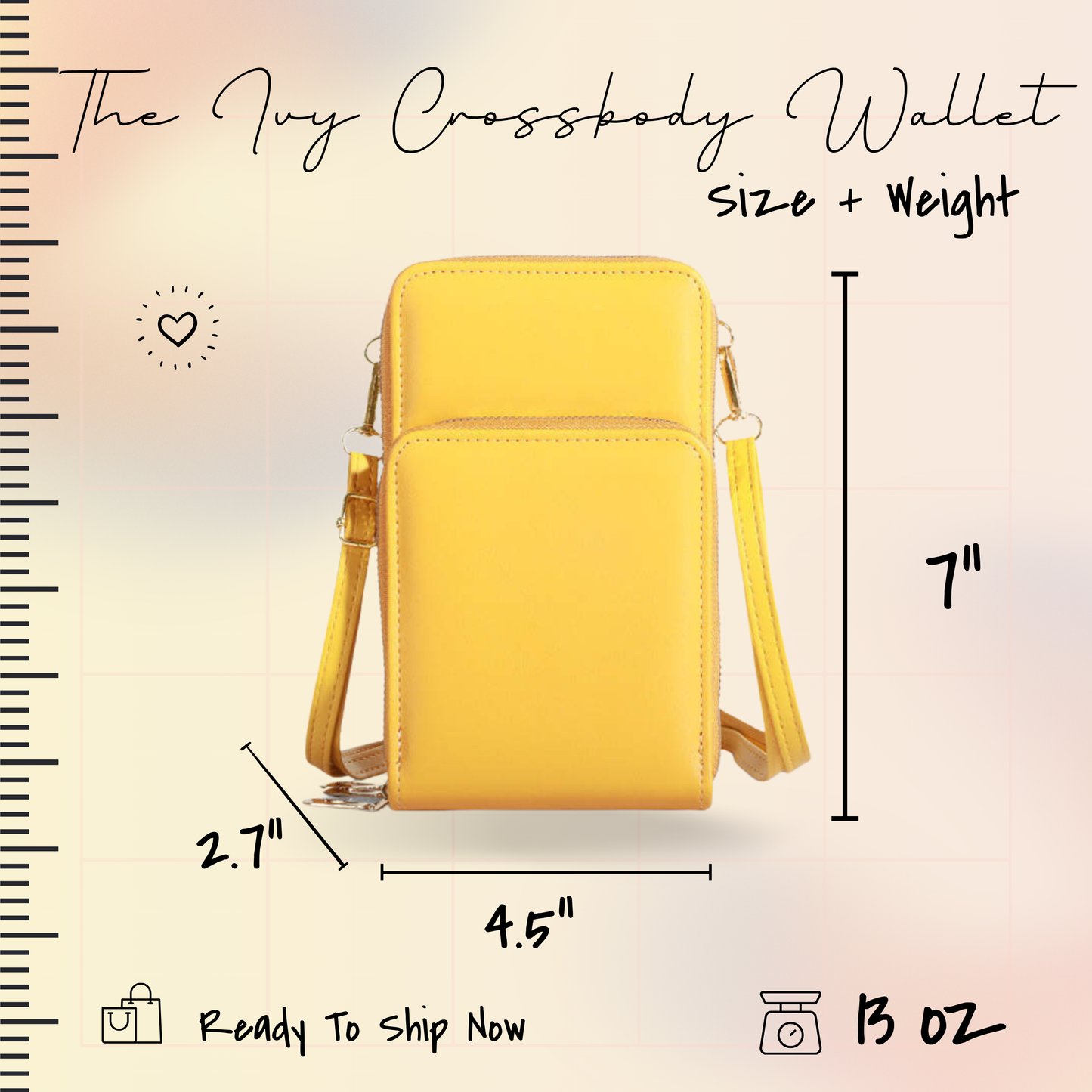 Ivy Crossbody Wallet + Purse - Sky Blue