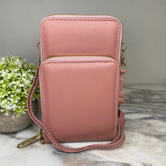 Ivy Crossbody Wallet + Purse - Medium Pink