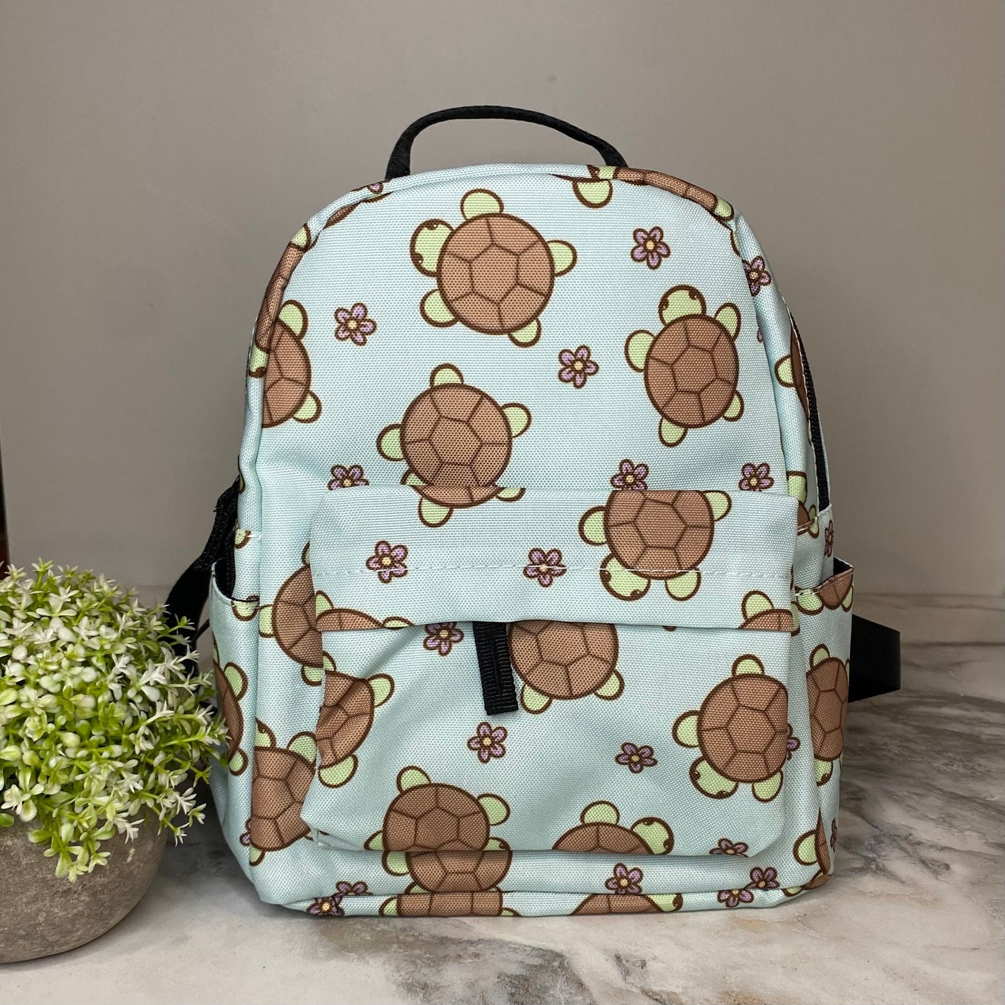 Mini Backpack - Mint Turtle