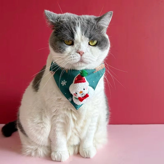 Cat Adjustable Bandana - Christmas - PREORDER