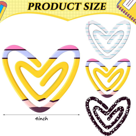 Jumbo Paperclip - Heart Composition Notebook
