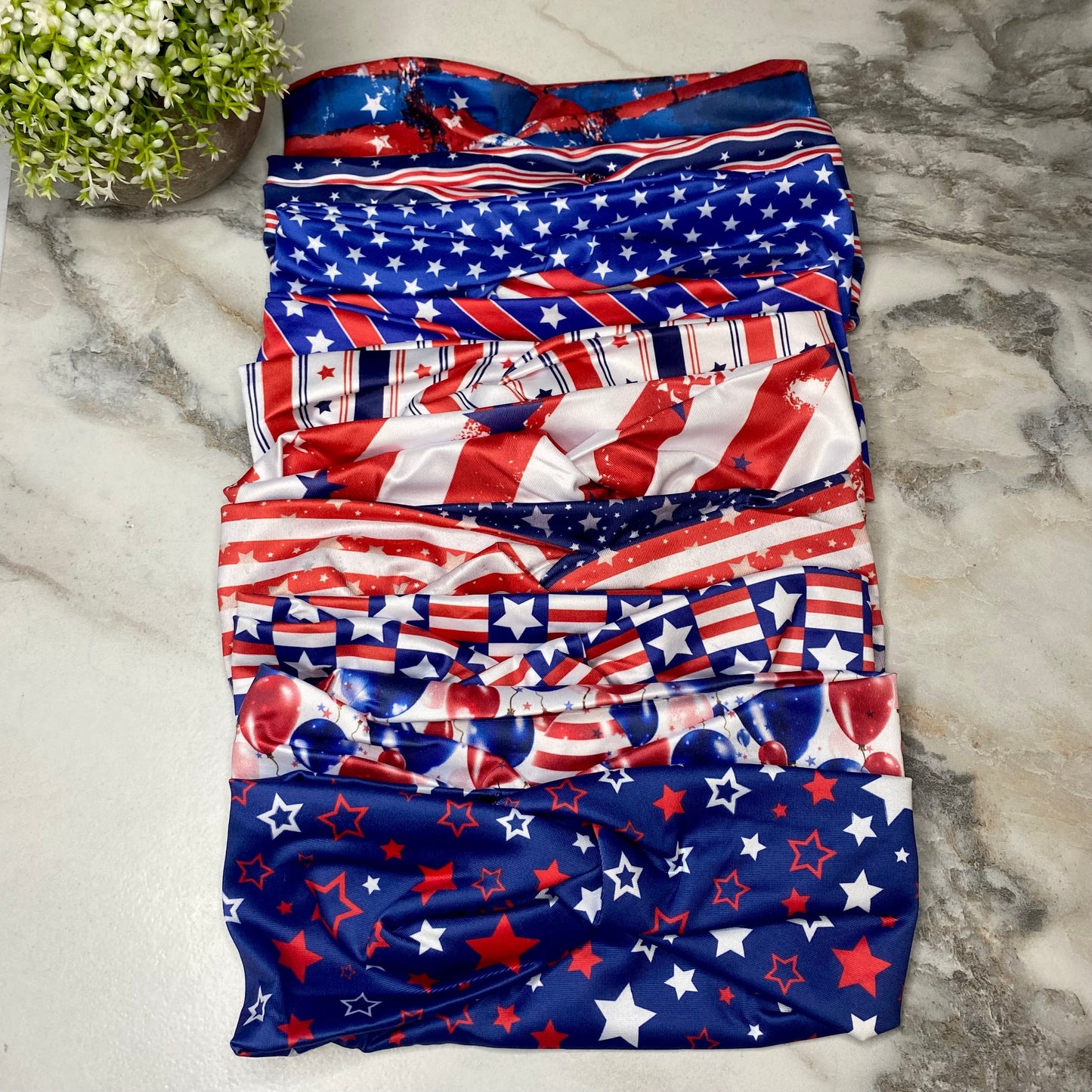 Headband Knot Mix - 4th of July Red White & Blue