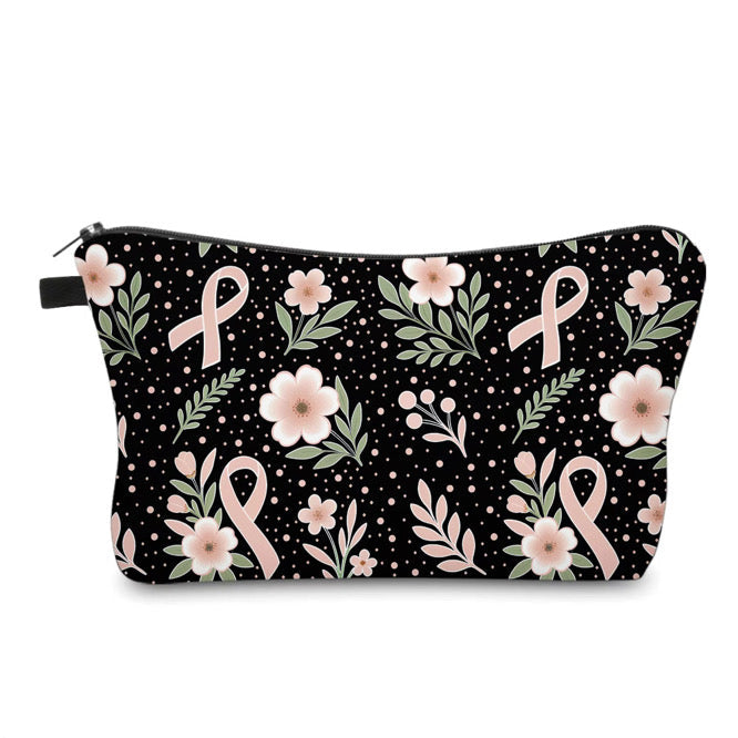 Pouch - Floral Ribbon Breast Cancer Awareness