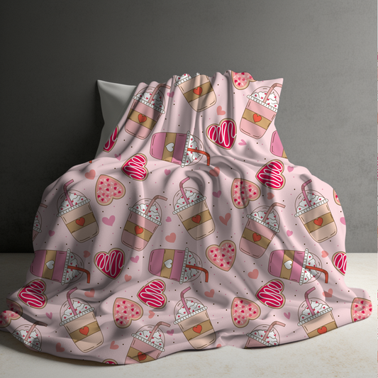 Blanket - Valentine’s Day - Coffee Hearts