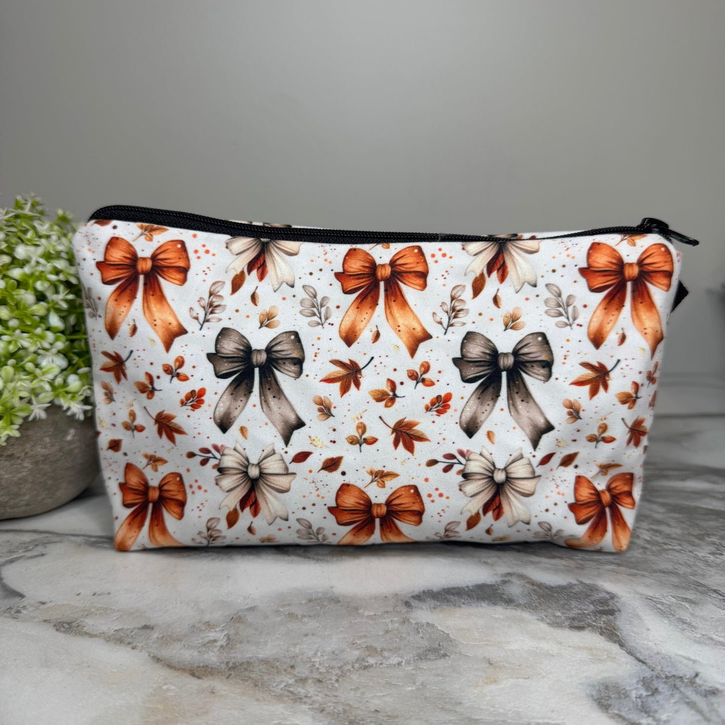 Pouch - Halloween Fall - Bow Leaves