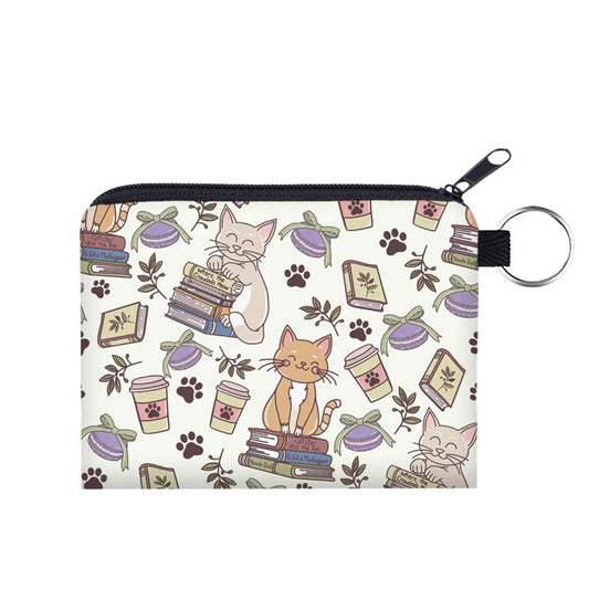 Mini Pouch - Cat Books