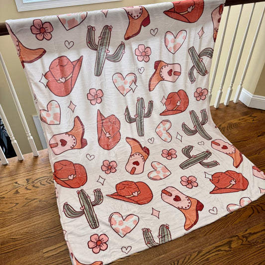 Blanket - Cowboy Cactus Western