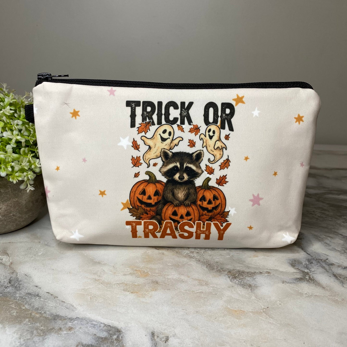 Pouch - Halloween Fall - Trick Or Trashy Raccoon