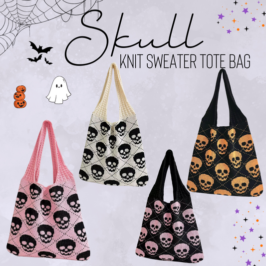Tote Bag - Knit Sweater - Skull - PREORDER