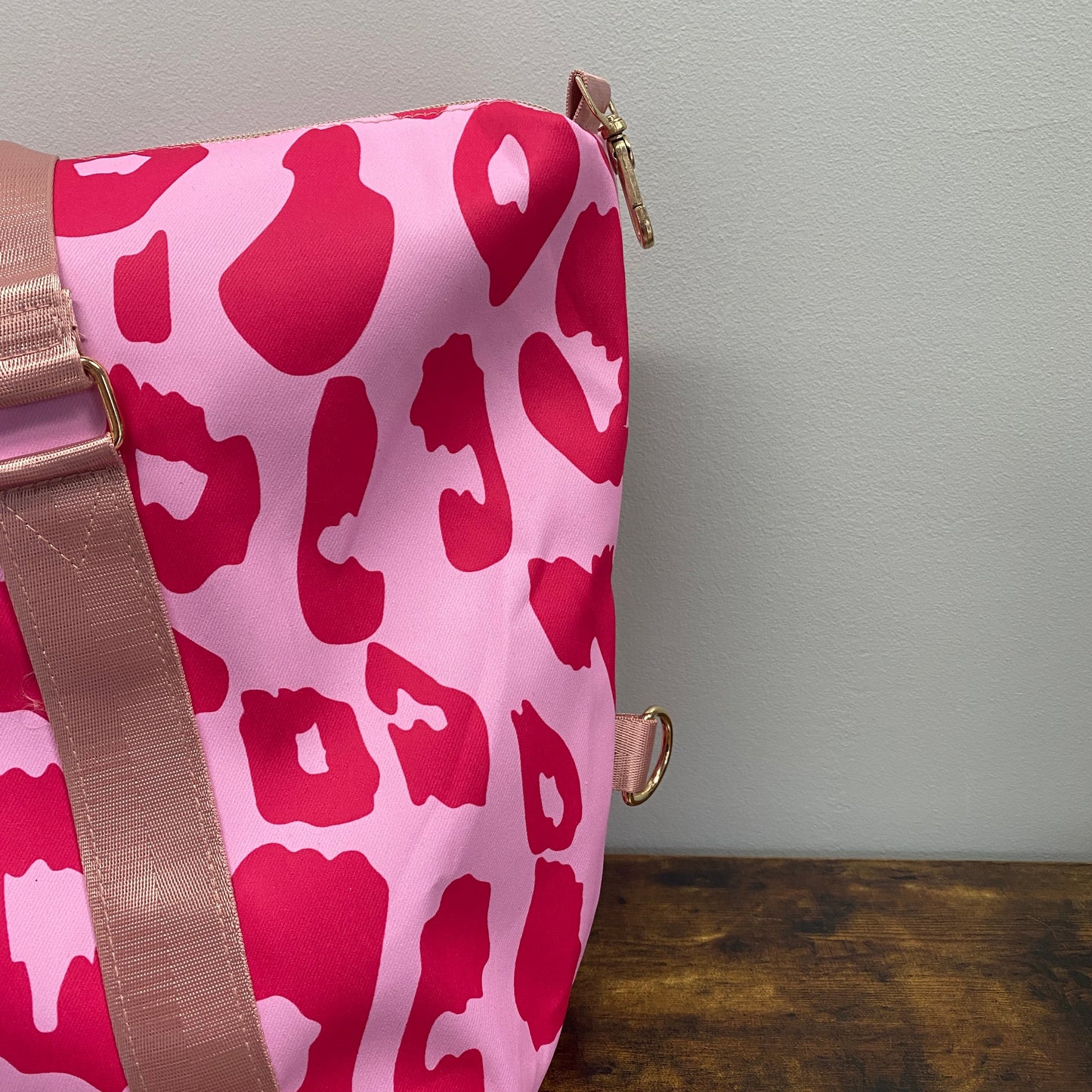 Weekender Duffle - Pink on Pink Animal Print - PREORDER 7/19-7/22