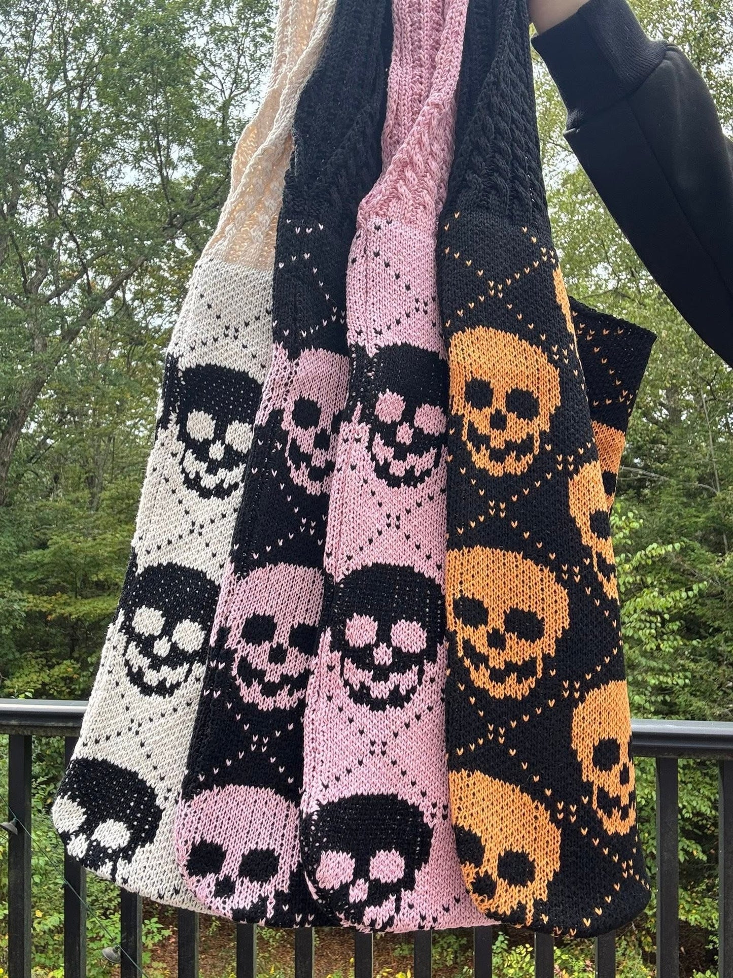 Tote Bag - Knit Sweater - Skull - PREORDER
