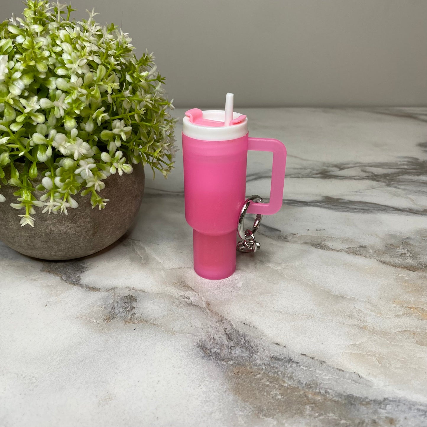 Keychain - Lip Balm Tumbler #3 Frosted Glow-In-The-Dark