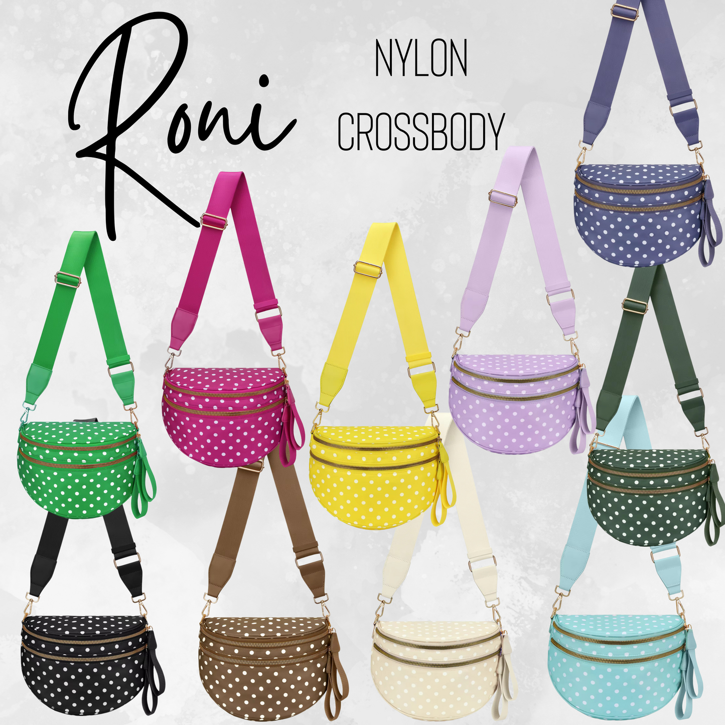 Roni - Polka Dot - Nylon Crossbody