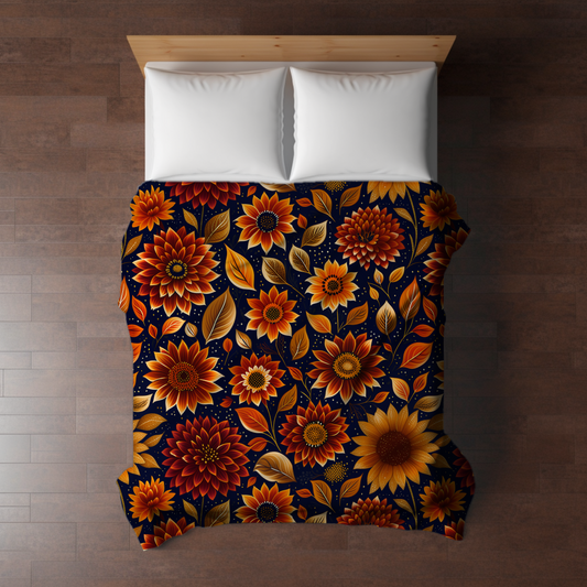 Blanket - Moody Crimson Floral