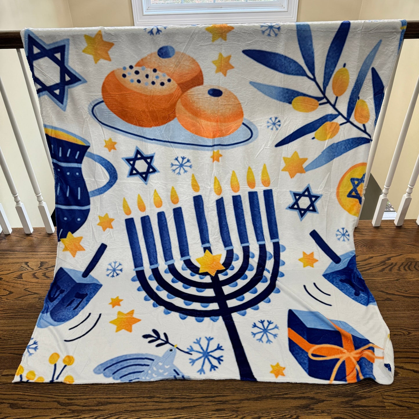 Blanket - White Hanukkah Holiday - PREORDER