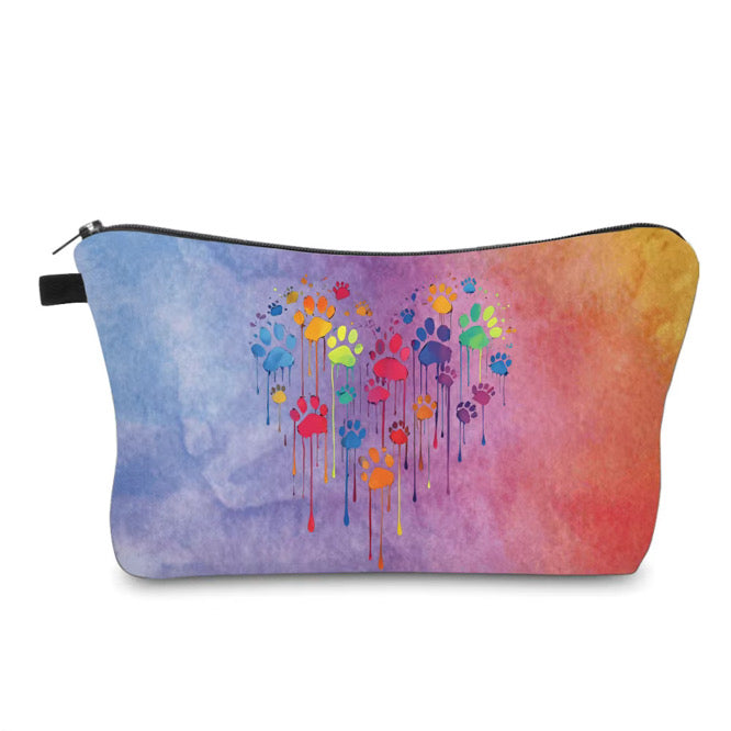 Pouch - Dog Heart Paw Paint Drip
