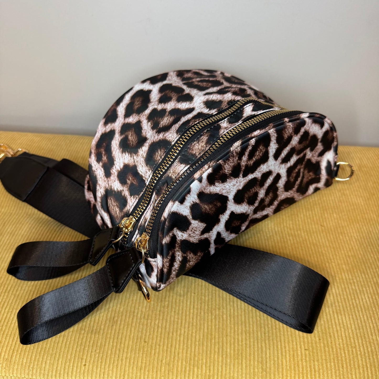The Roni Nylon Crossbody - Larger Animal Print