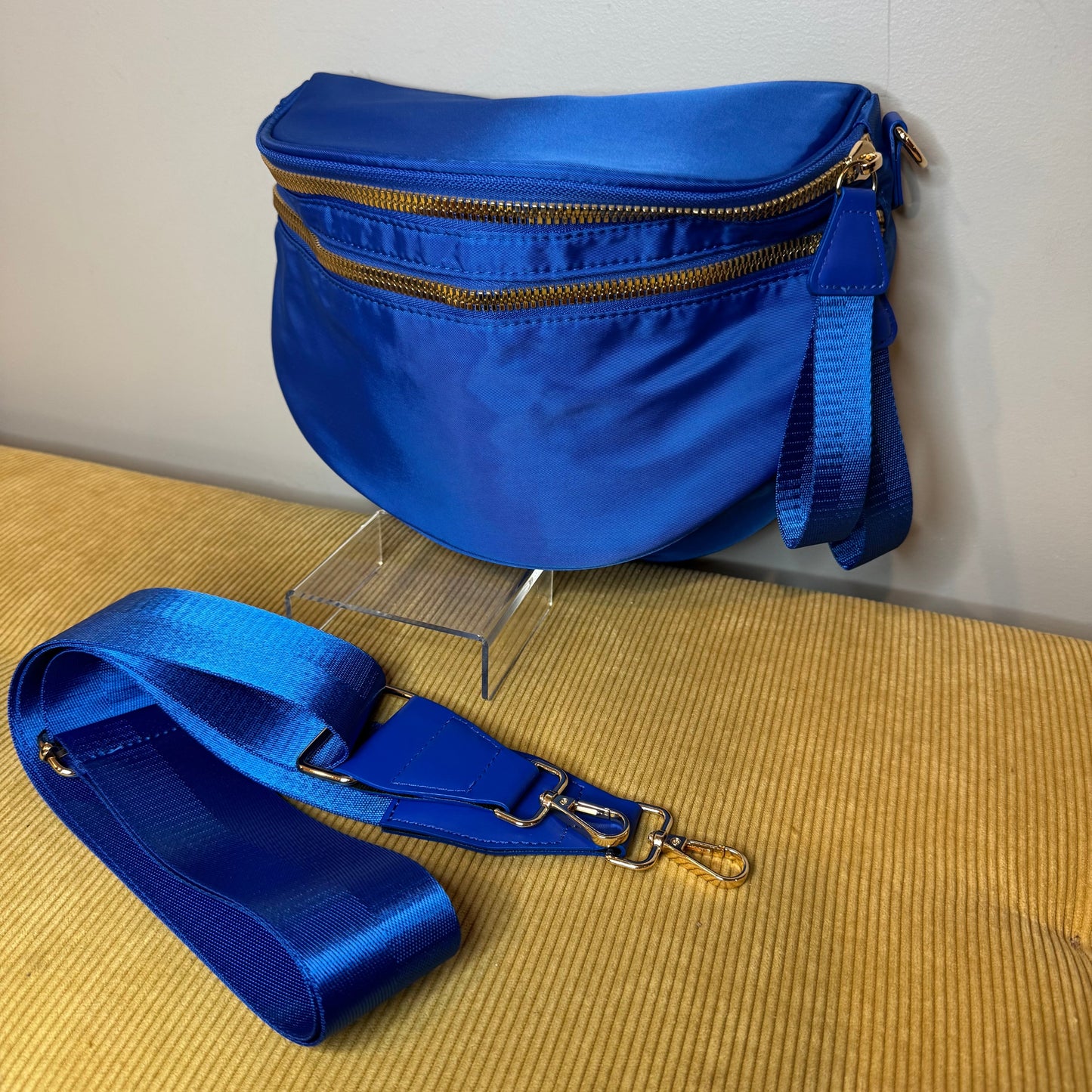 The Roni Nylon Crossbody - Solid Bright Blue