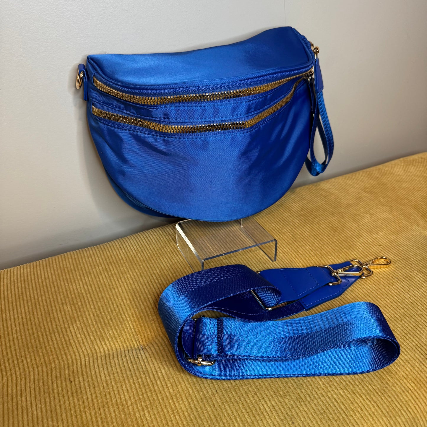 The Roni Nylon Crossbody - Solid Bright Blue