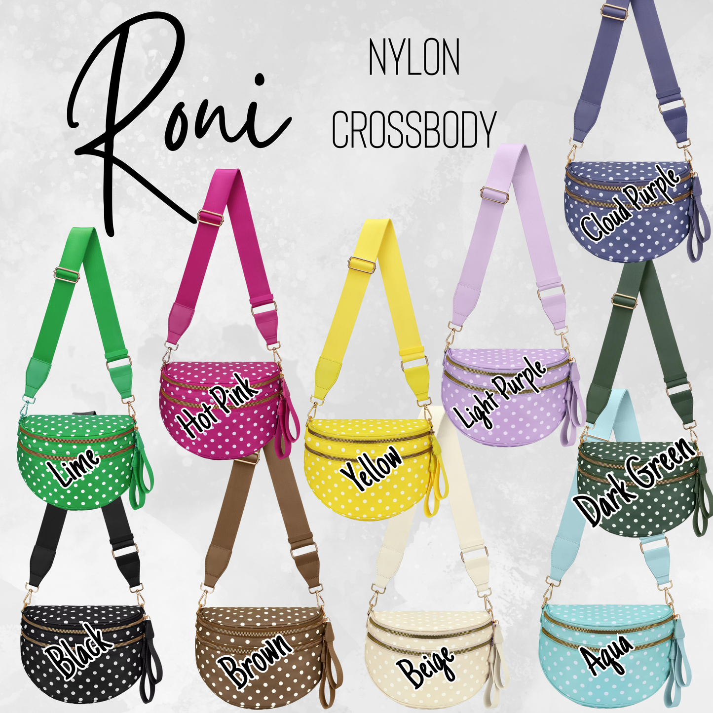 Roni - Polka Dot - Nylon Crossbody