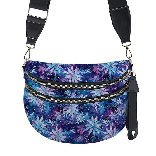 The Roni Nylon Crossbody - Blue Purple Snowflake - PREORDER