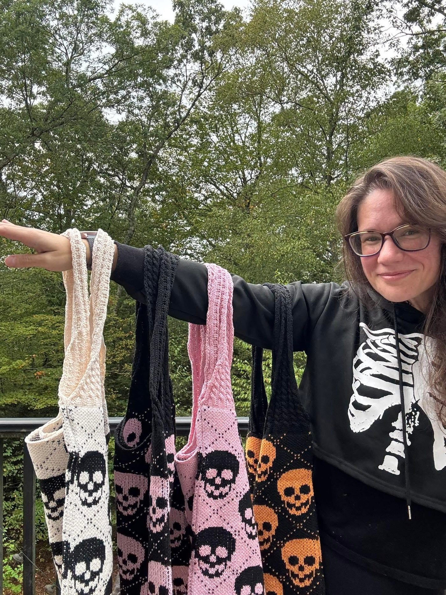 Tote Bag - Knit Sweater - Skull - PREORDER