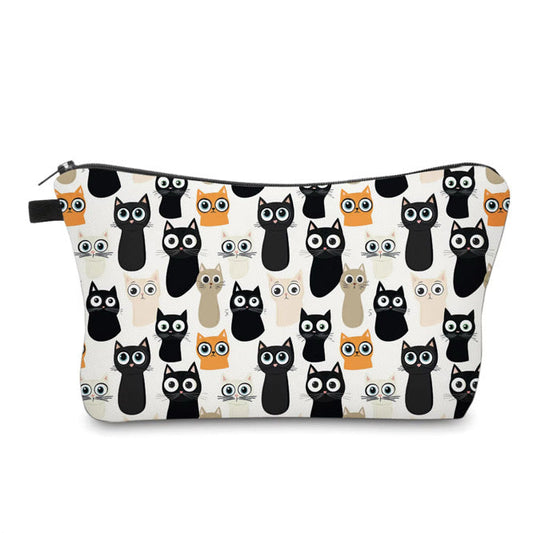 Pouch - Cats Orange Black Big Eyes