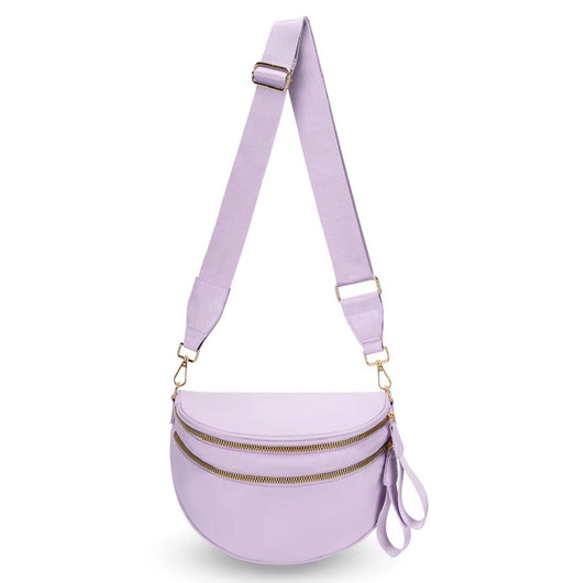 The Roni Nylon Crossbody - Solid Light Purple