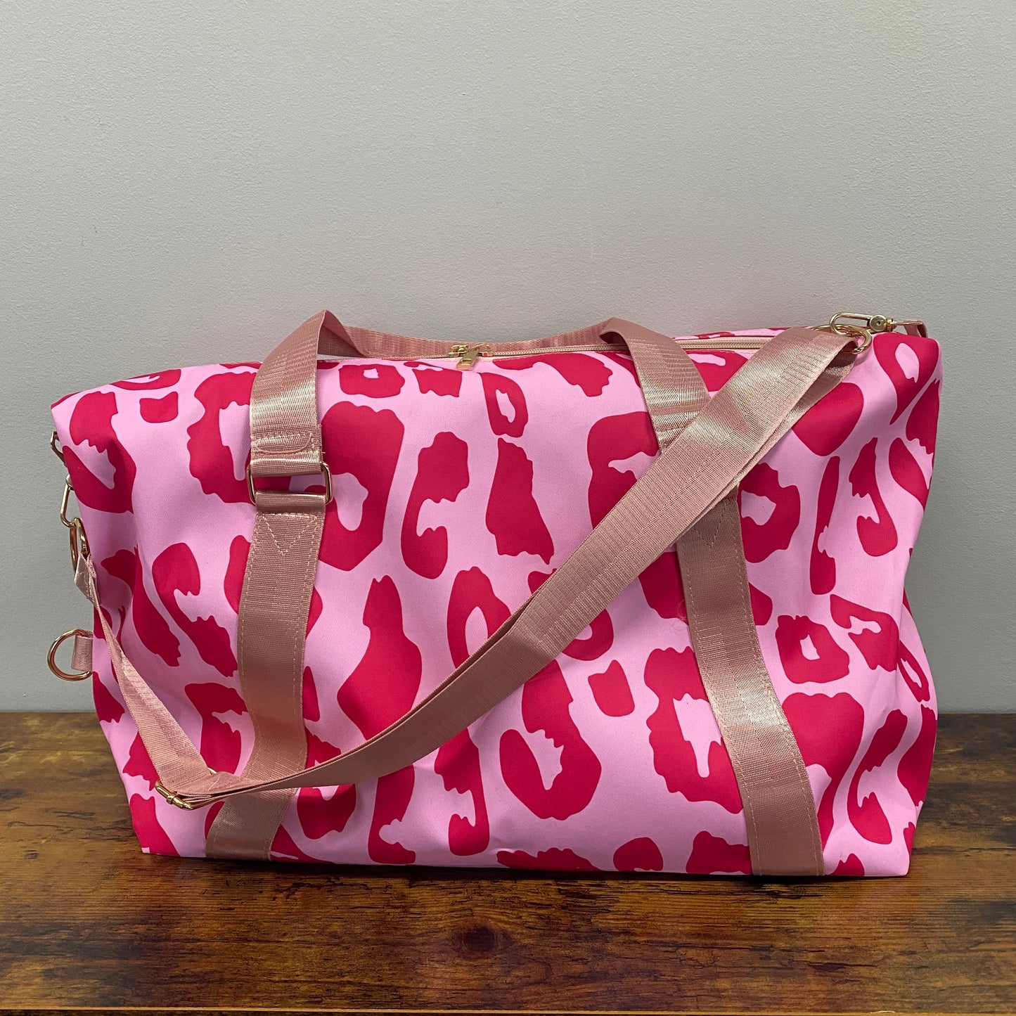 Weekender Duffle - Pink on Pink Animal Print - PREORDER 7/19-7/22