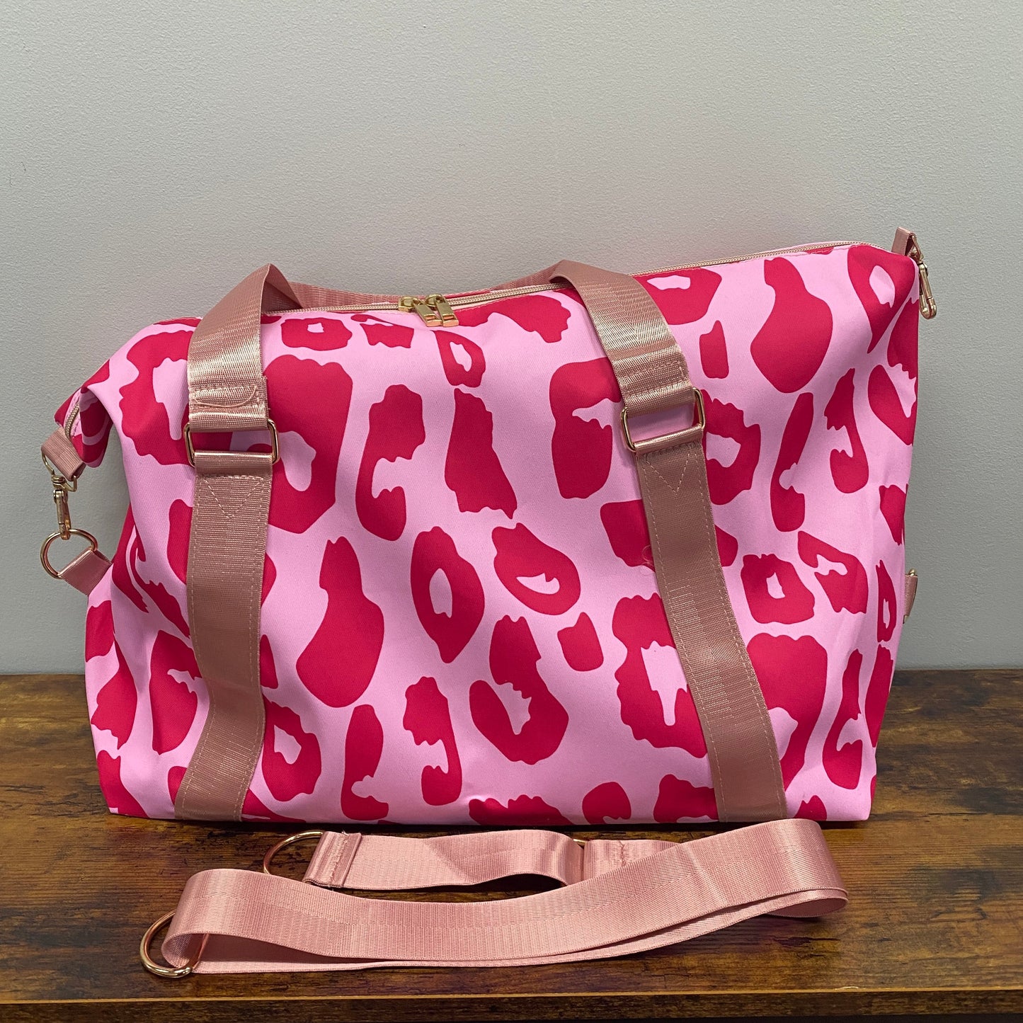 Weekender Duffle - Pink on Pink Animal Print - PREORDER 7/19-7/22