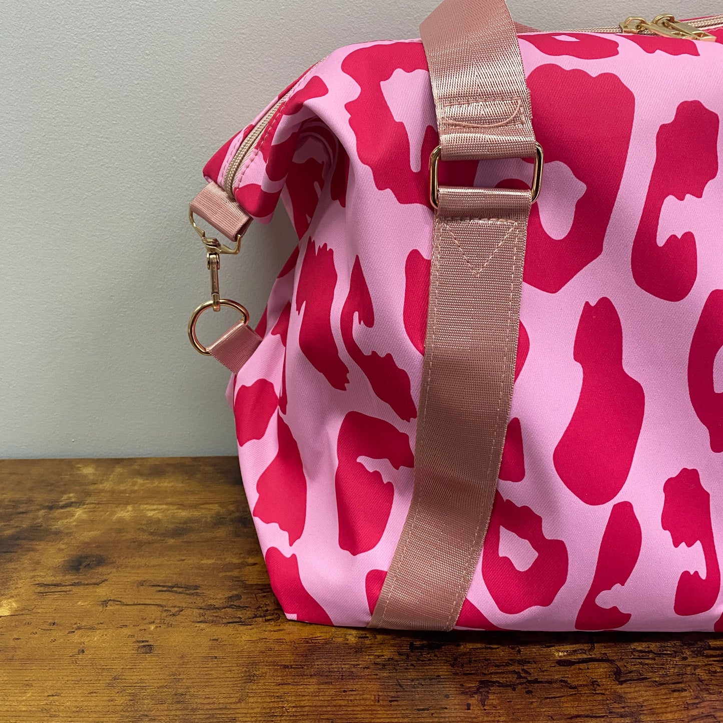 Weekender Duffle - Pink on Pink Animal Print - PREORDER 7/19-7/22