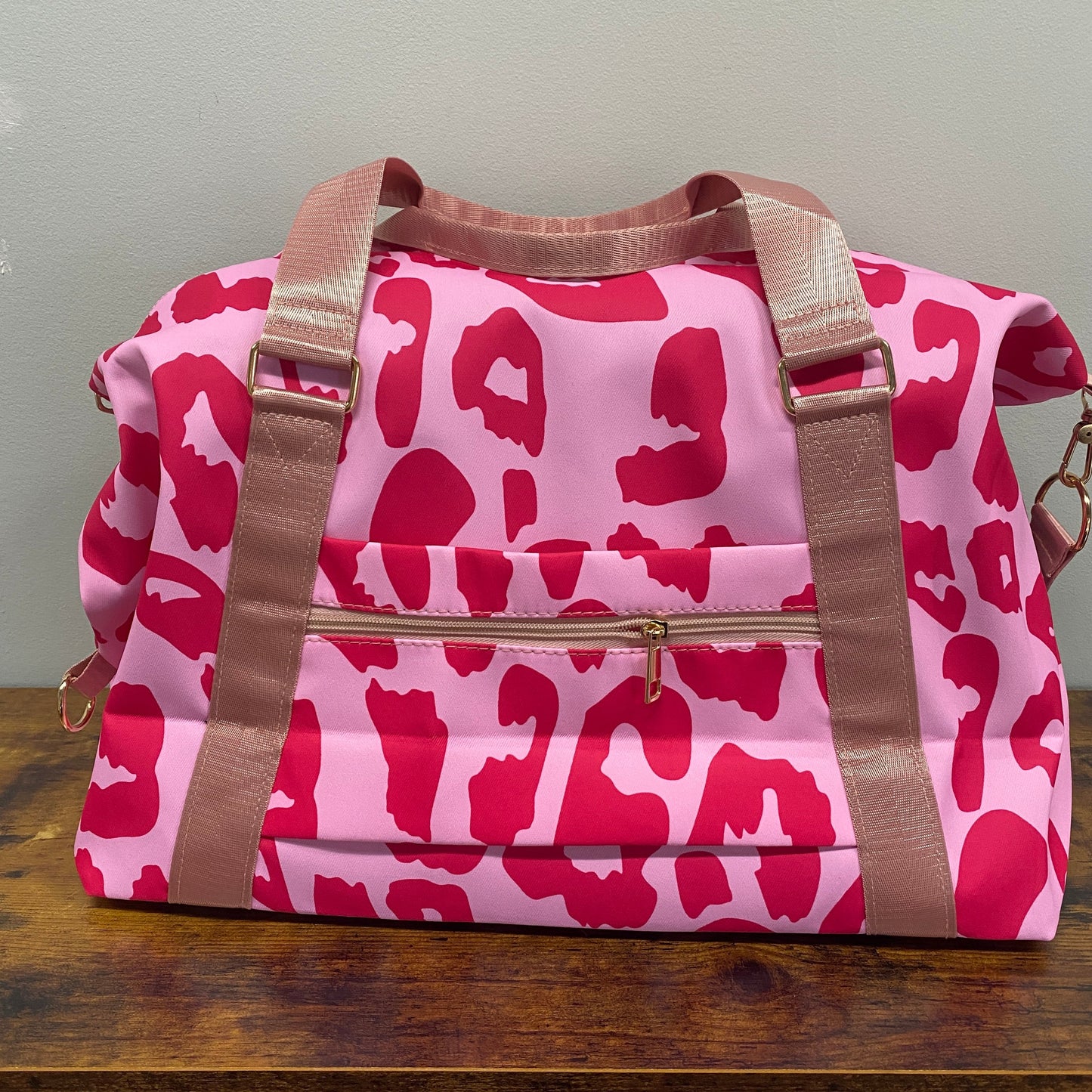 Weekender Duffle - Pink on Pink Animal Print - PREORDER 7/19-7/22