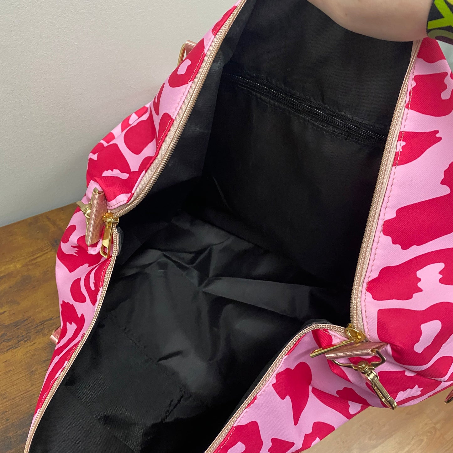 Weekender Duffle - Pink on Pink Animal Print - PREORDER 7/19-7/22