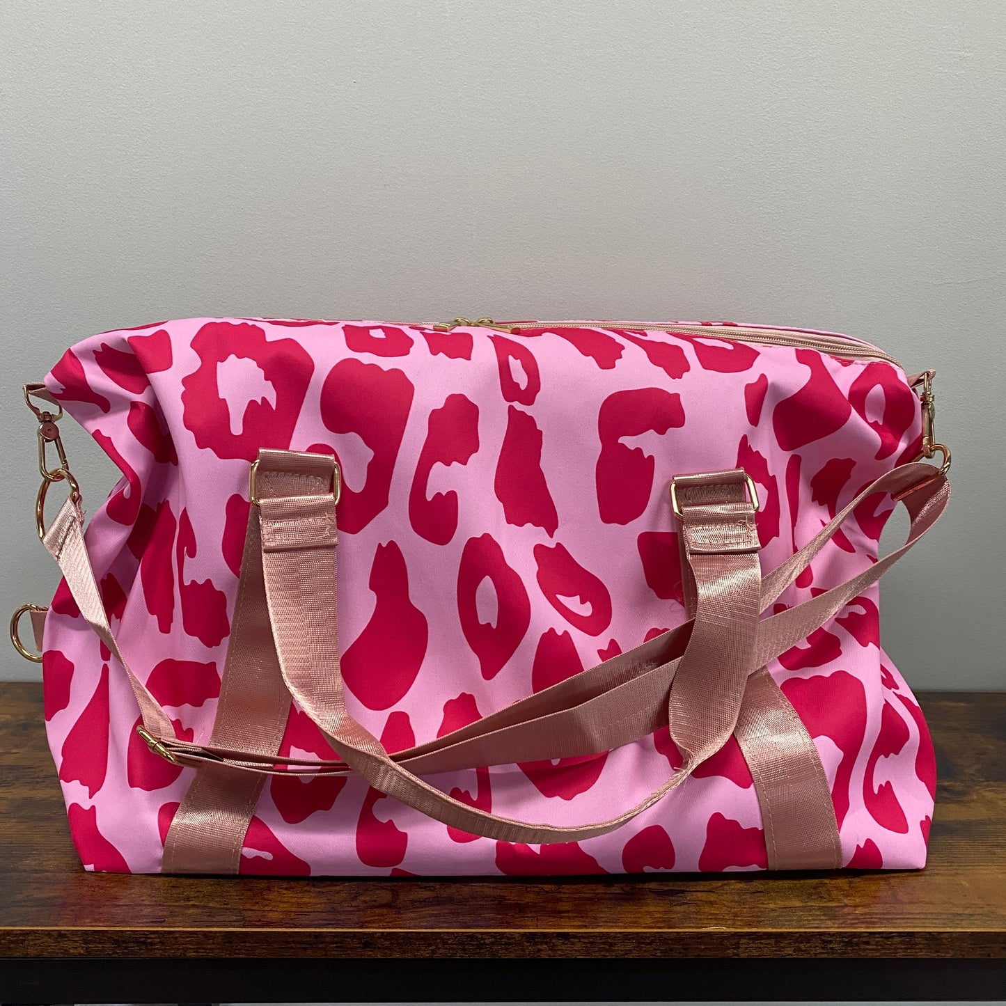 Weekender Duffle - Pink on Pink Animal Print - PREORDER 7/19-7/22