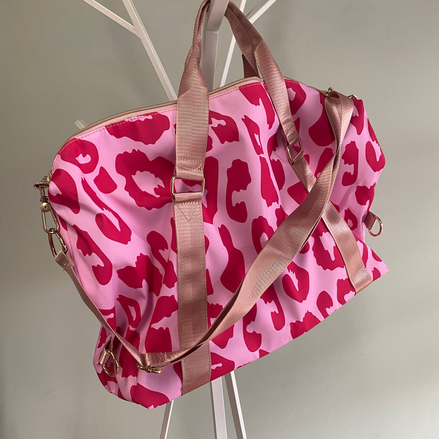 Weekender Duffle - Pink on Pink Animal Print - PREORDER 7/19-7/22