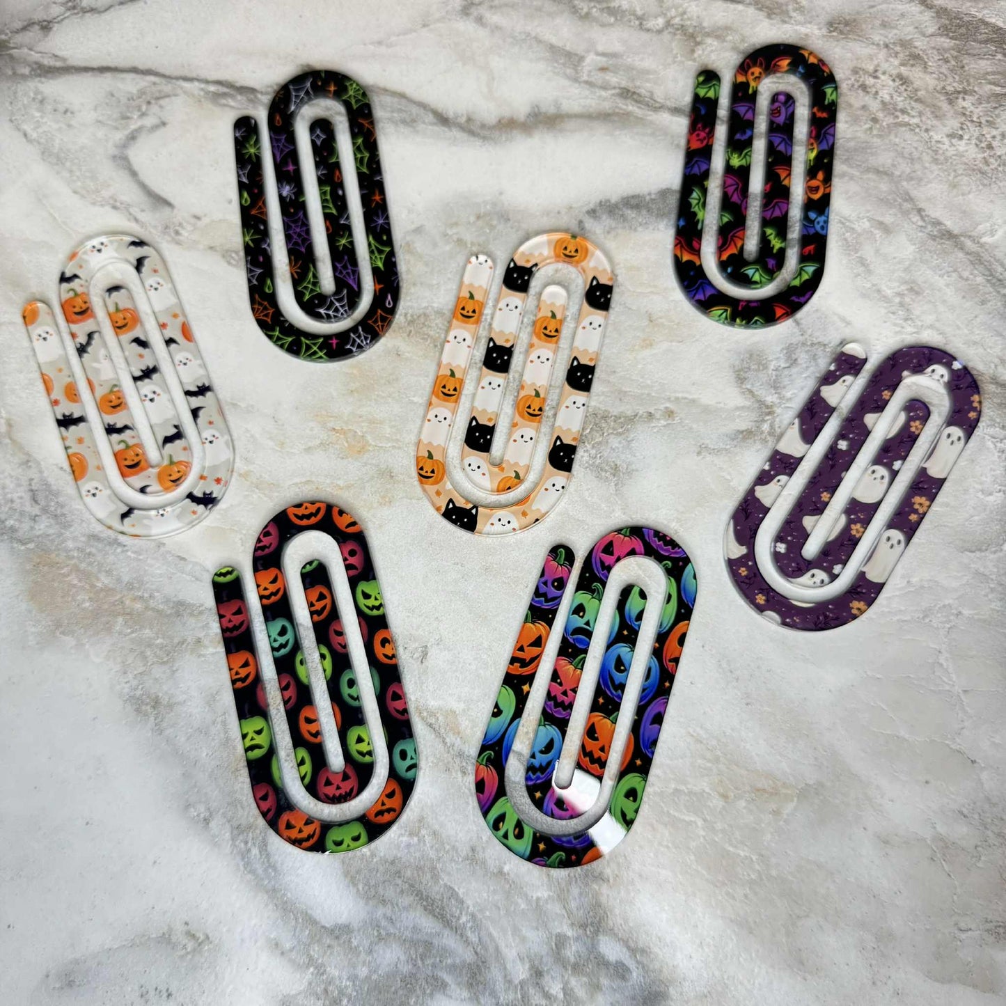 Jumbo Paperclip -  Rainbow Pumpkin Halloween 2