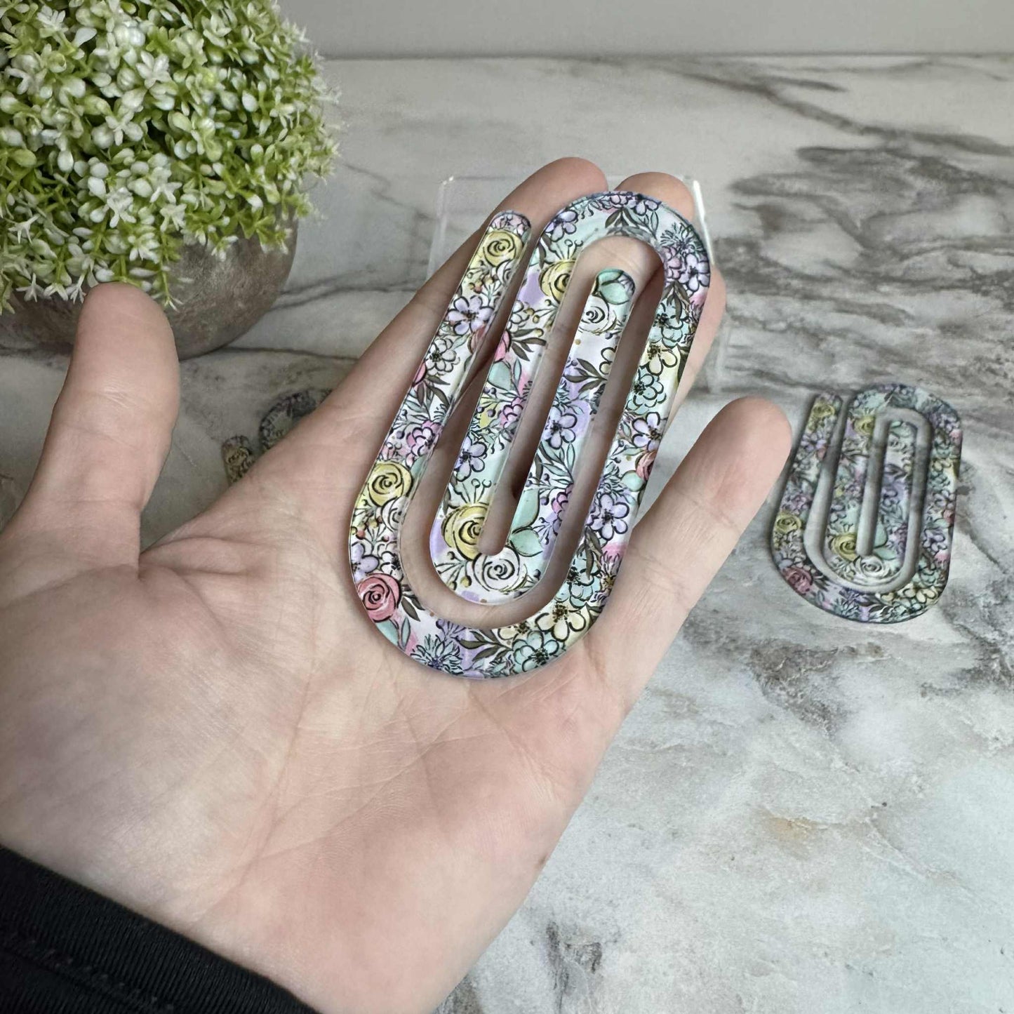 Jumbo Paperclip - Pastel Floral