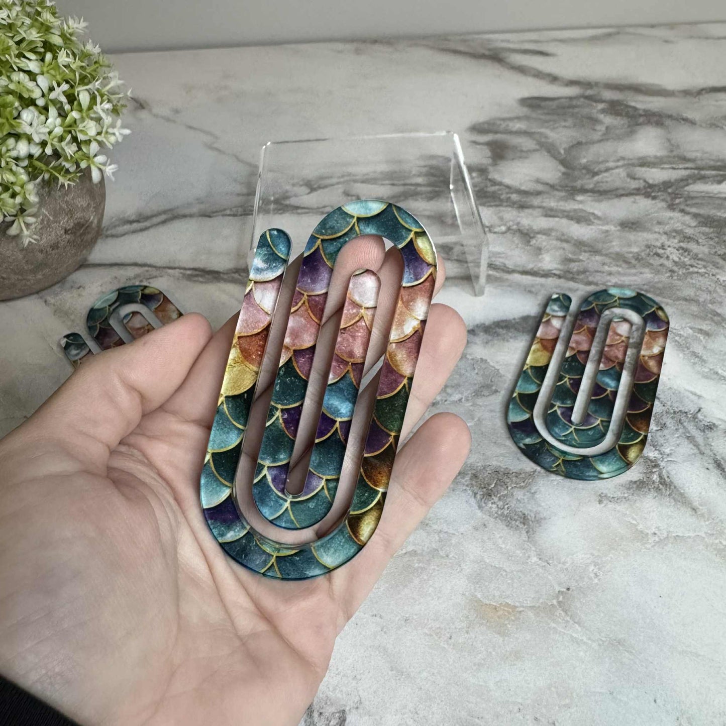 Jumbo Paperclip - Teal Mermaid